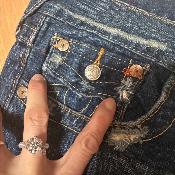 True Religion JOEY Dark Blue Flare Jeans-limited edition - Picture 4 of 9